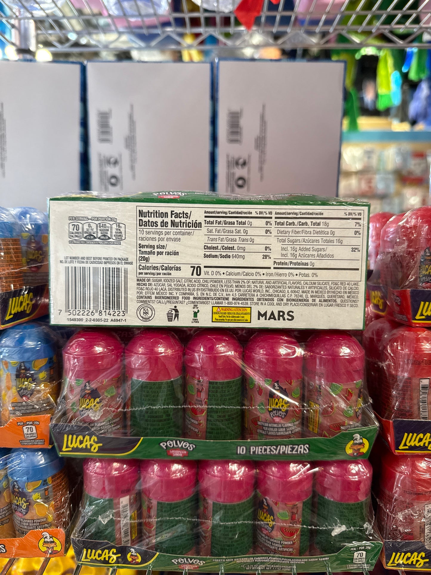 Lucas Watermelon Polvos 10 pack