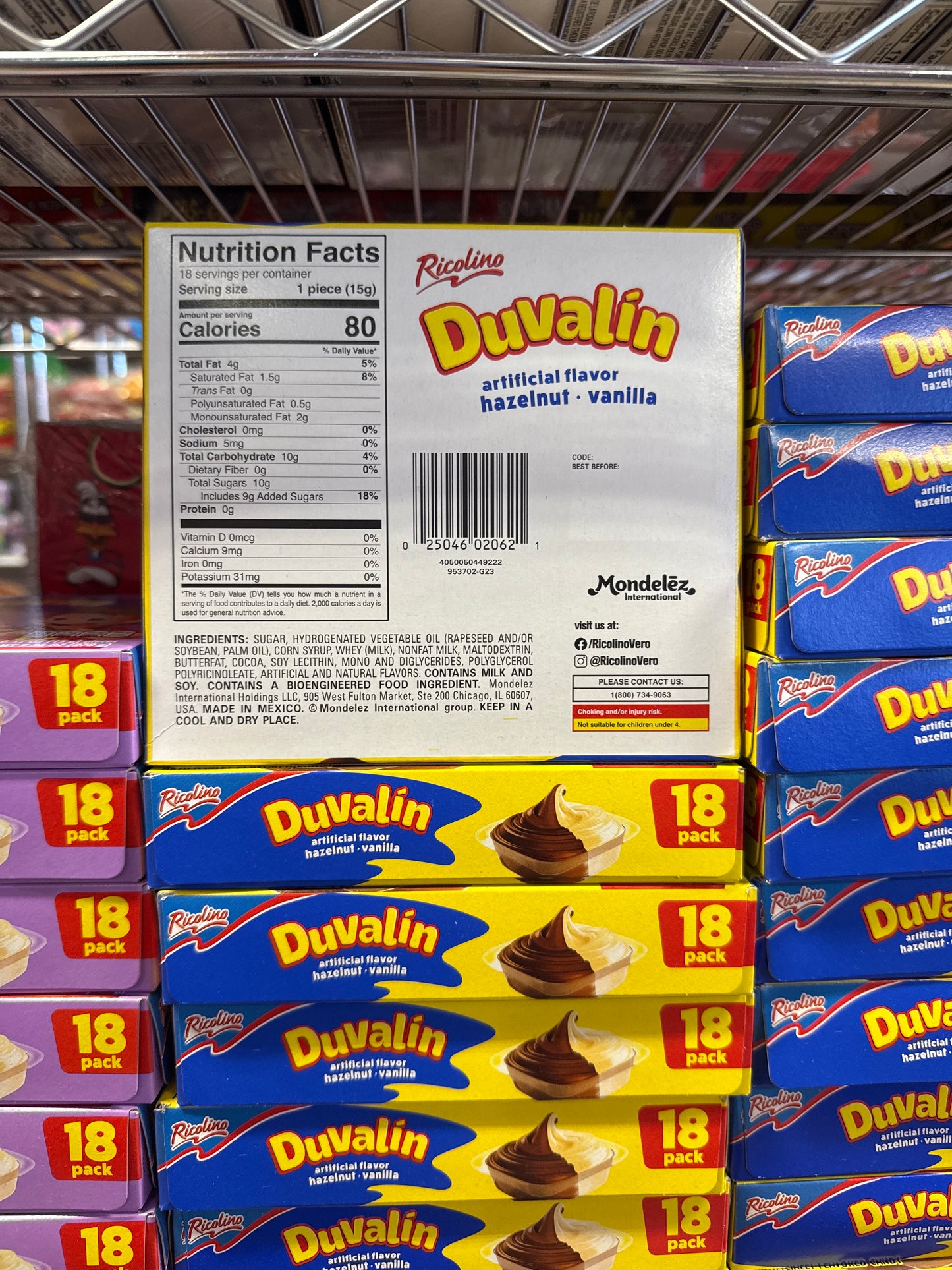 Duvalin Hazelnut Vanilla 18 pk