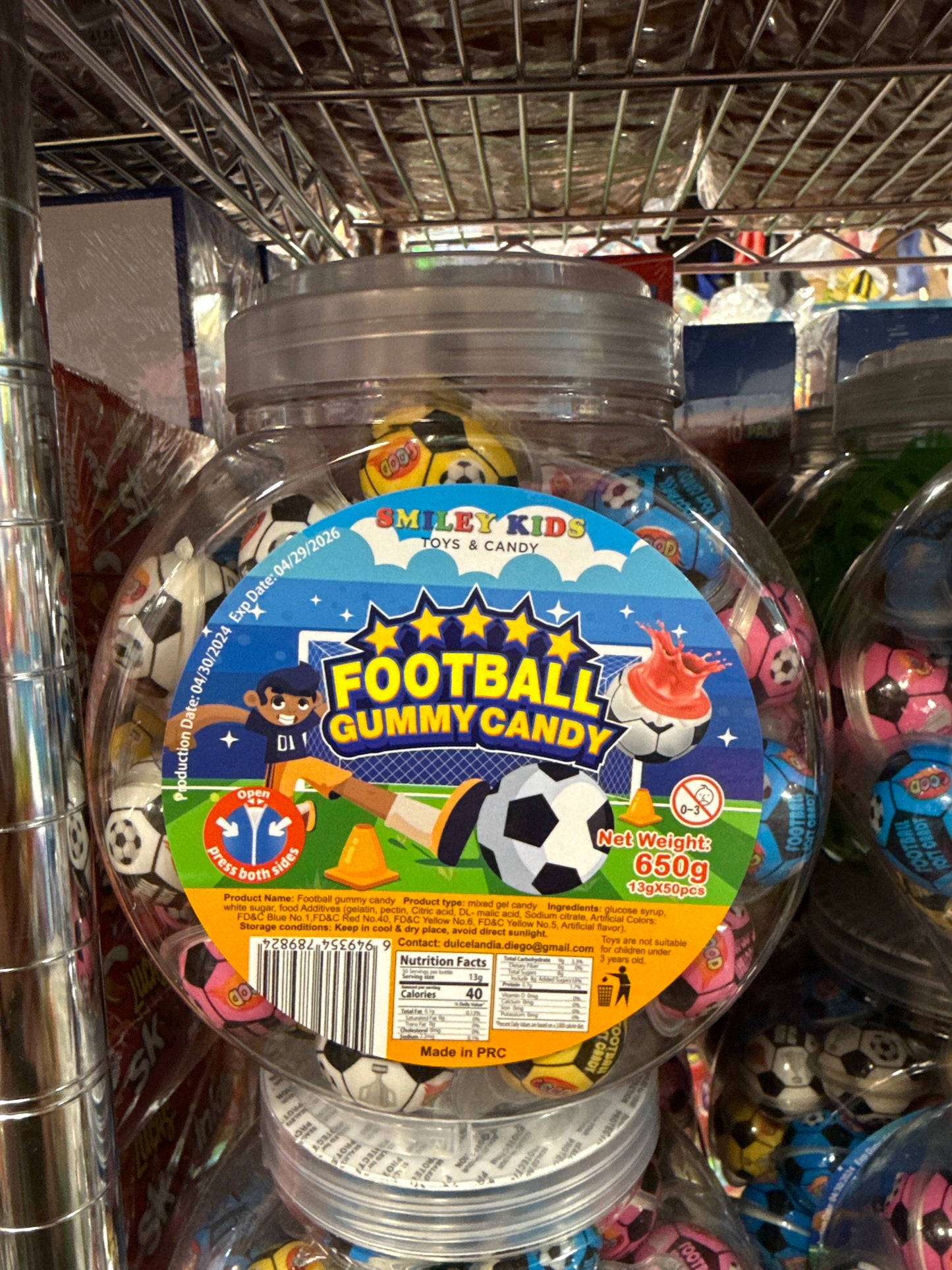 Football Gummy Candy 50 pk