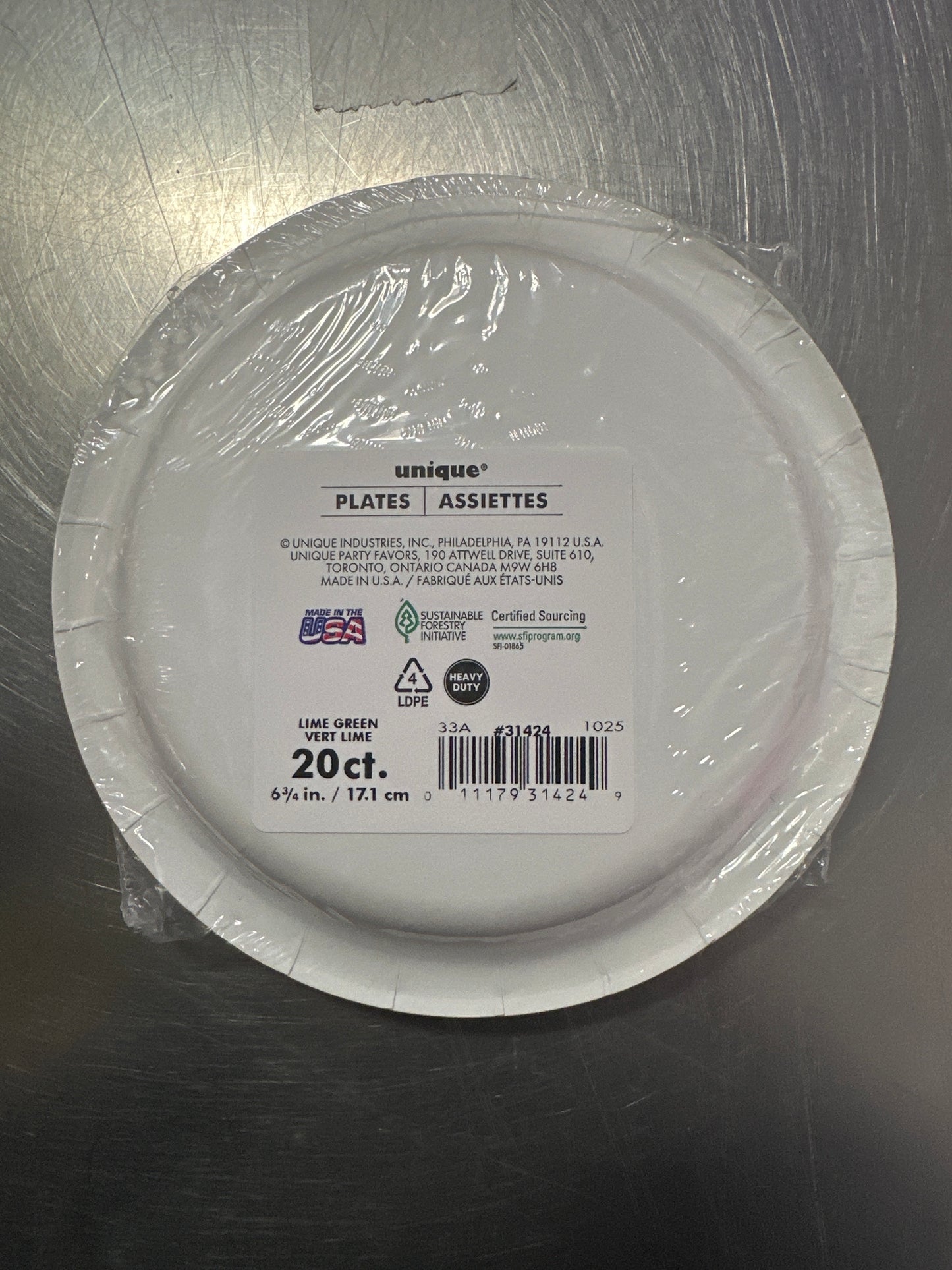 Small Color Lime Green Plates