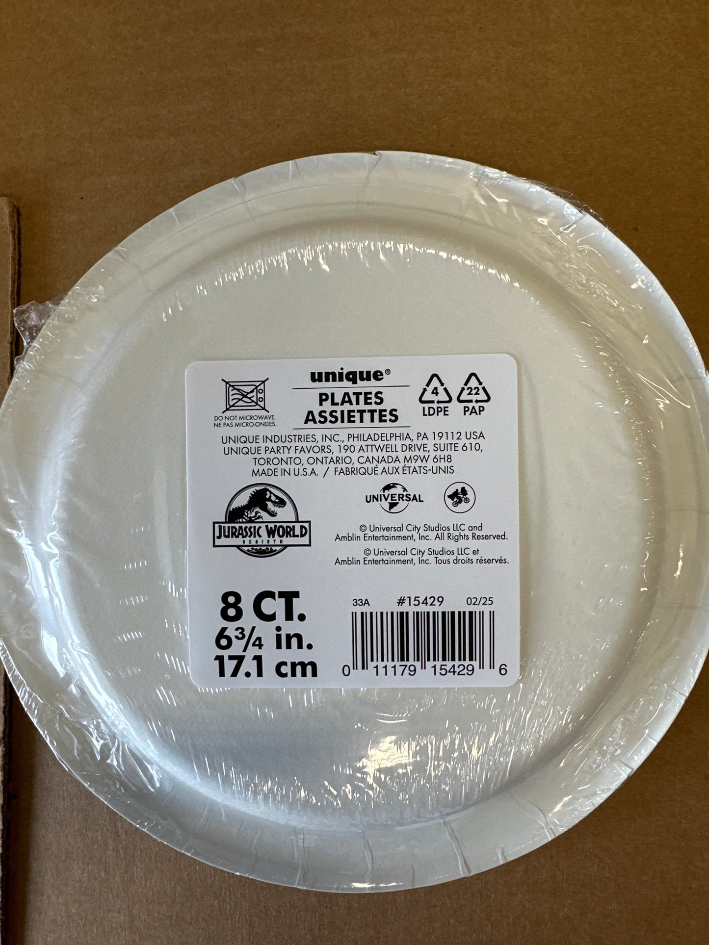 Jurassic World dessert plates