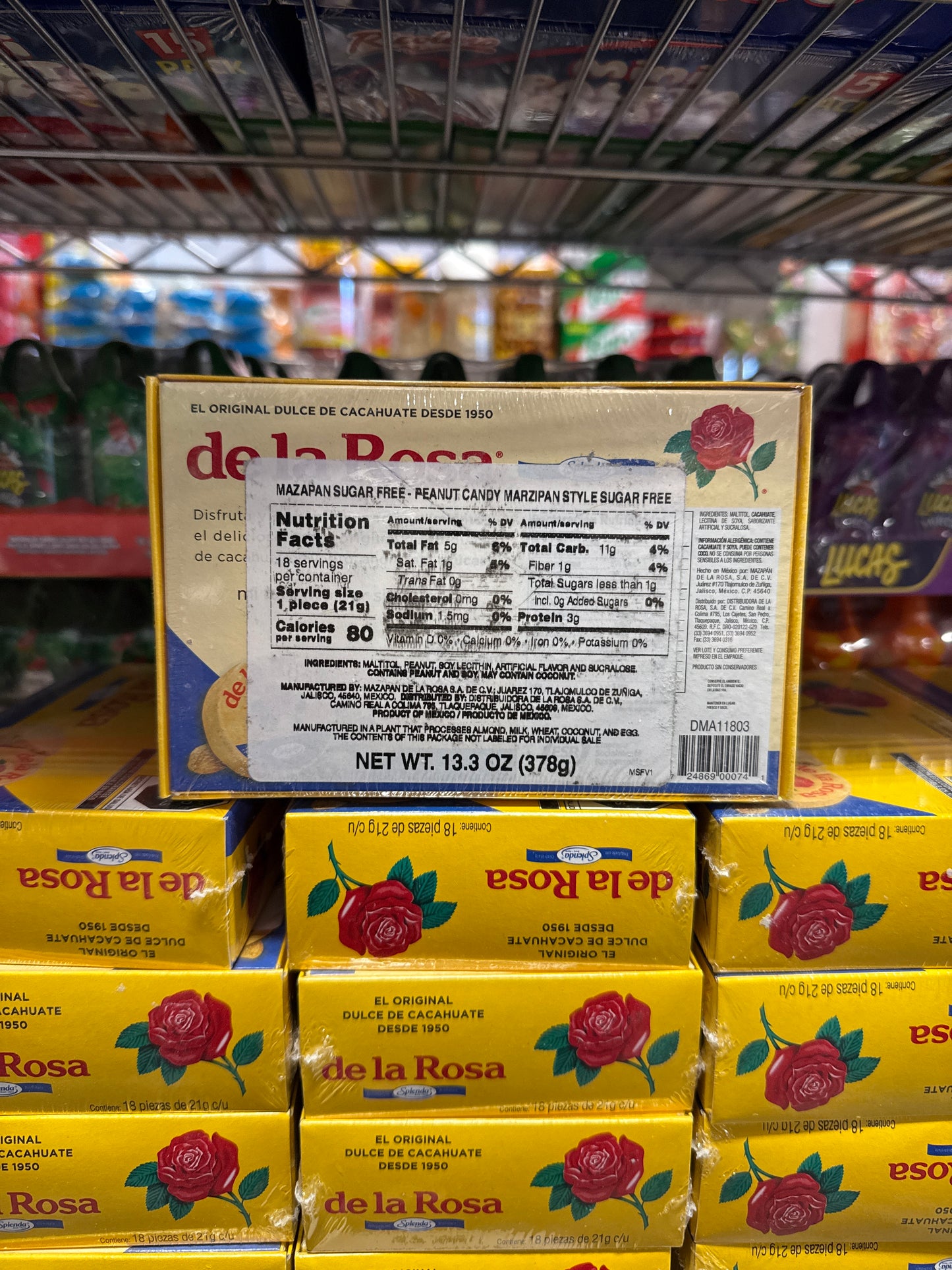 De La Rosa Sugarfree Mazapan 18 pk
