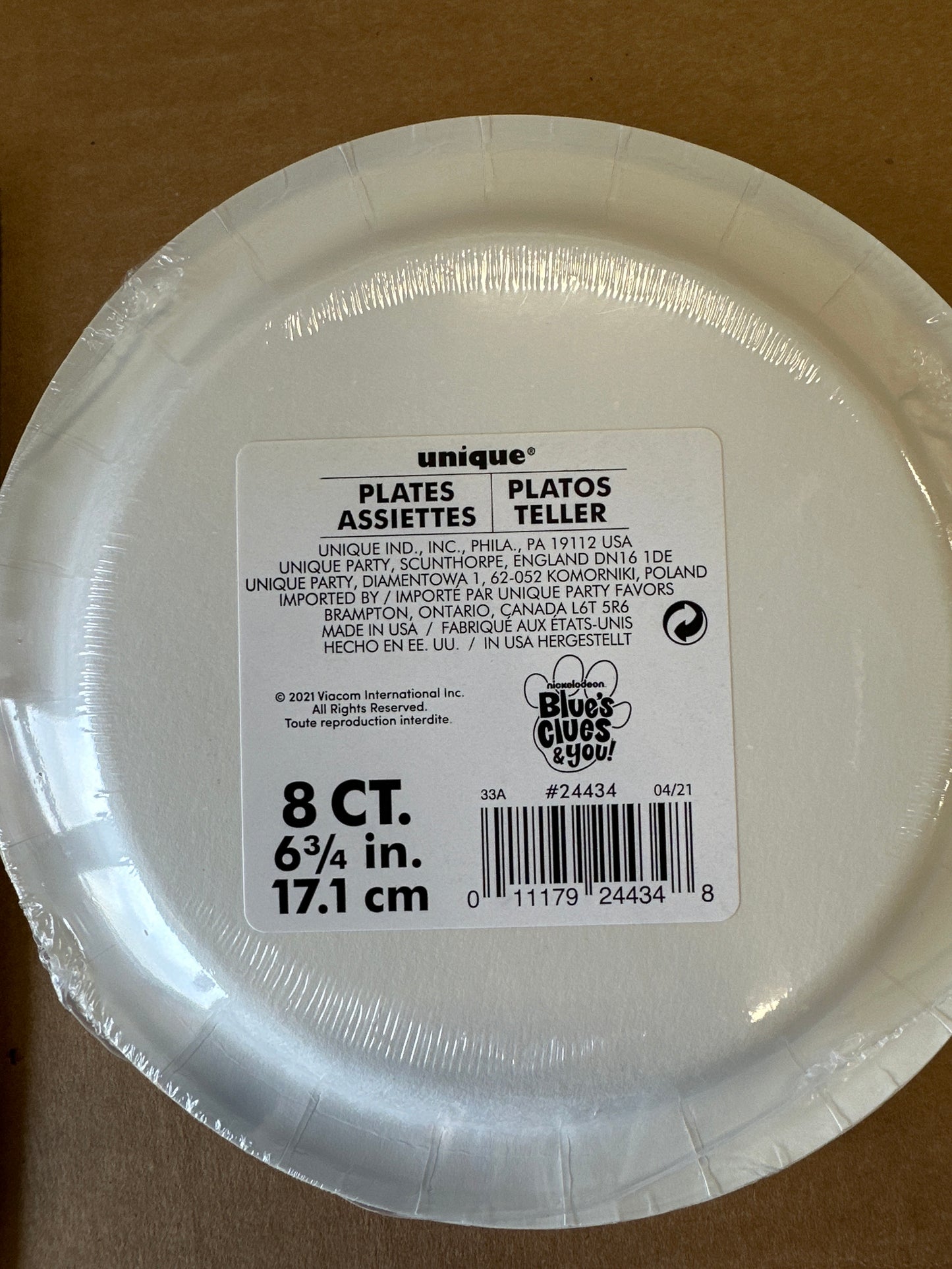 Blues Clues dessert plates