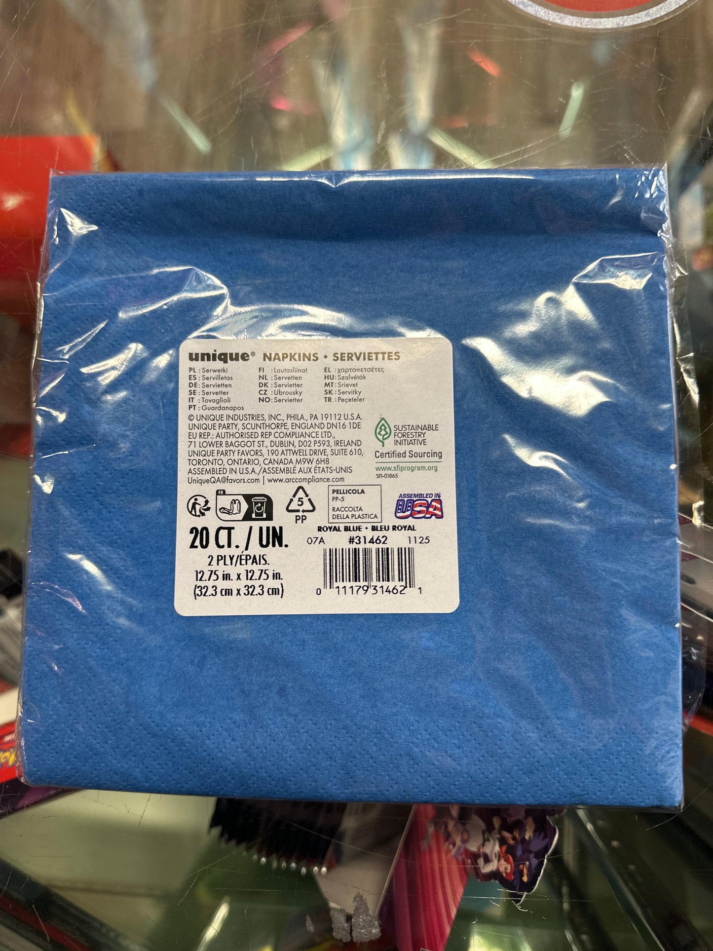 Color Royal Blue Napkins