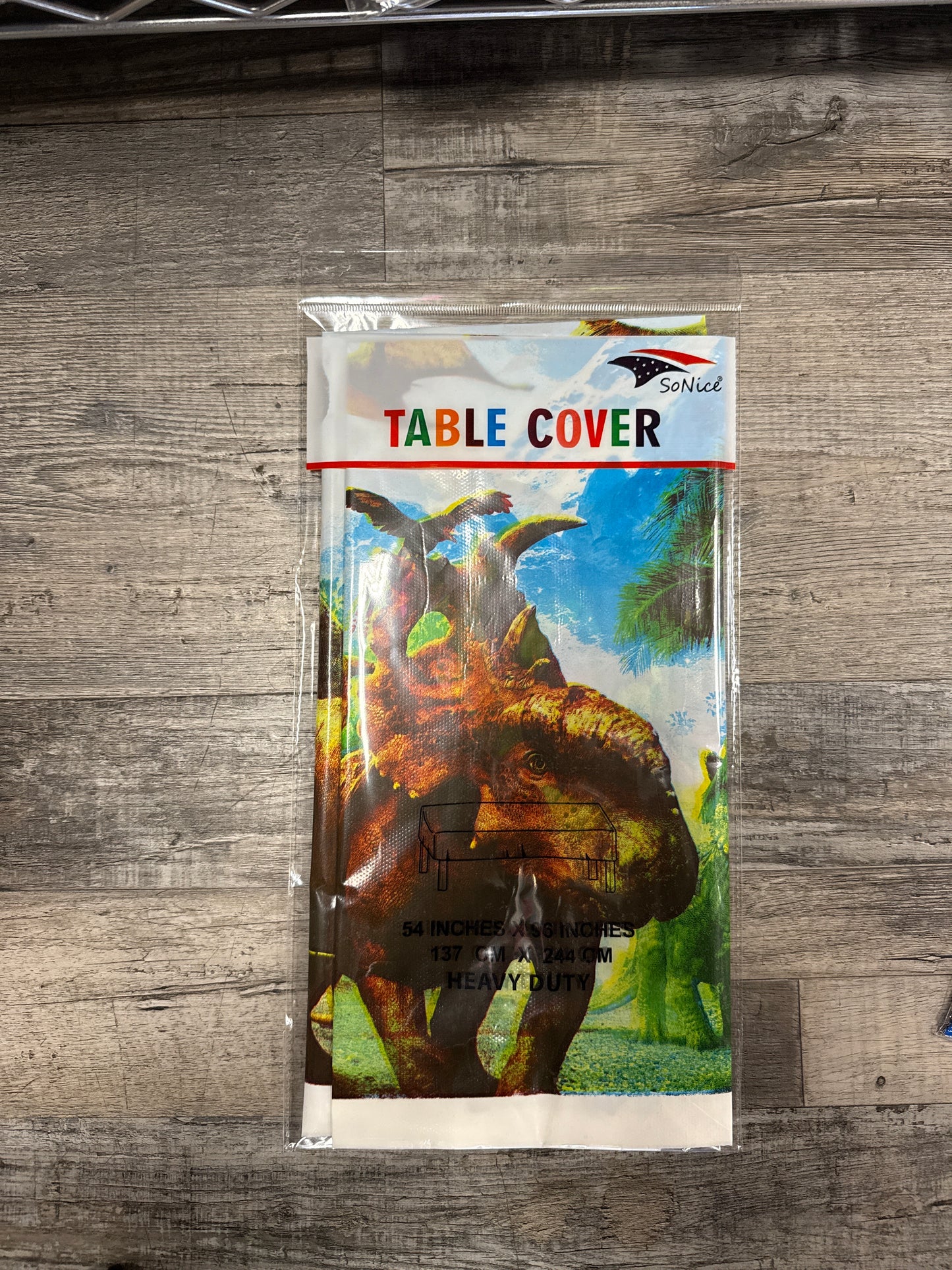 Dino Themed Light Table Cloth Variety Design