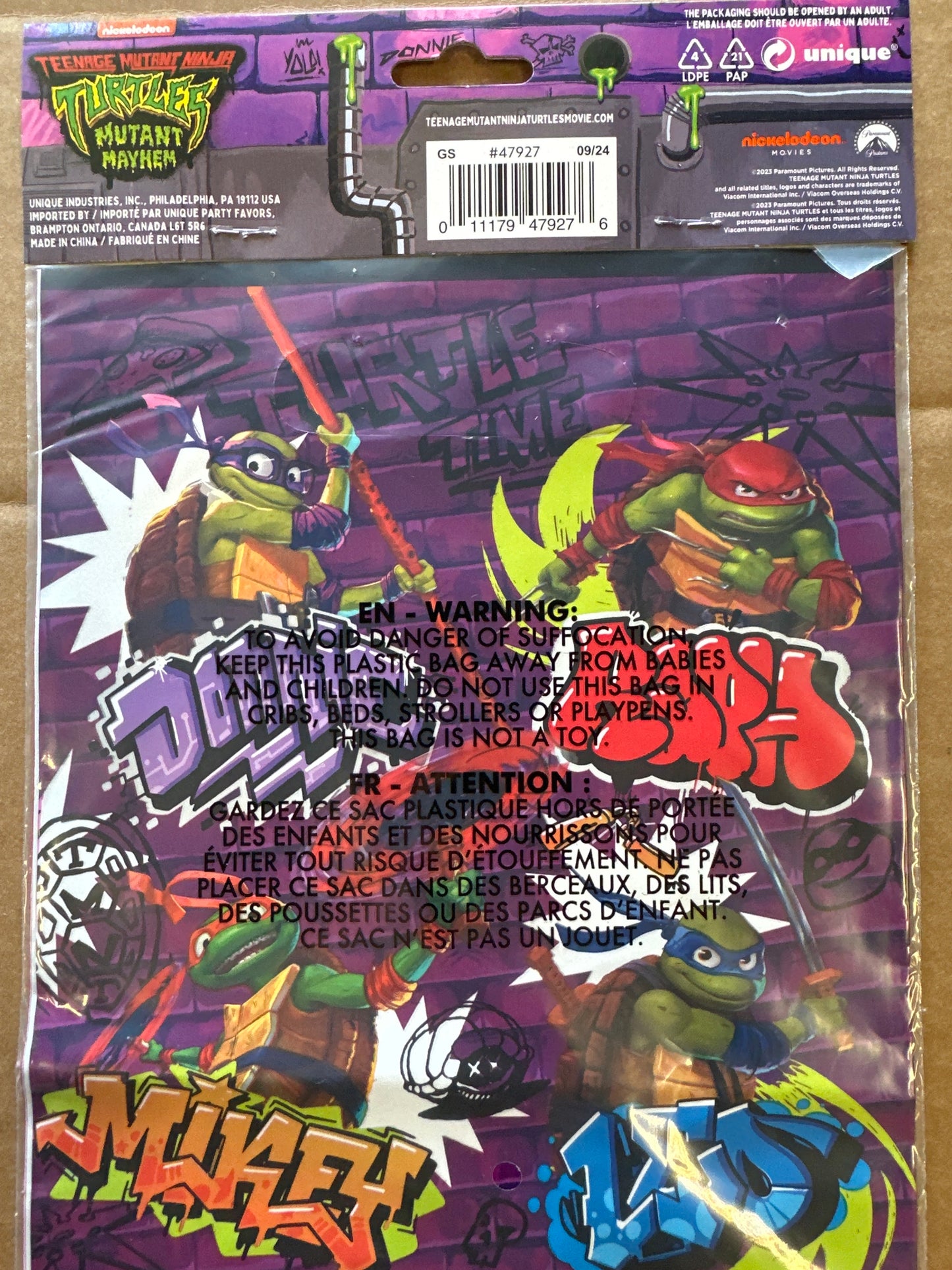 Ninja turtles loot bags