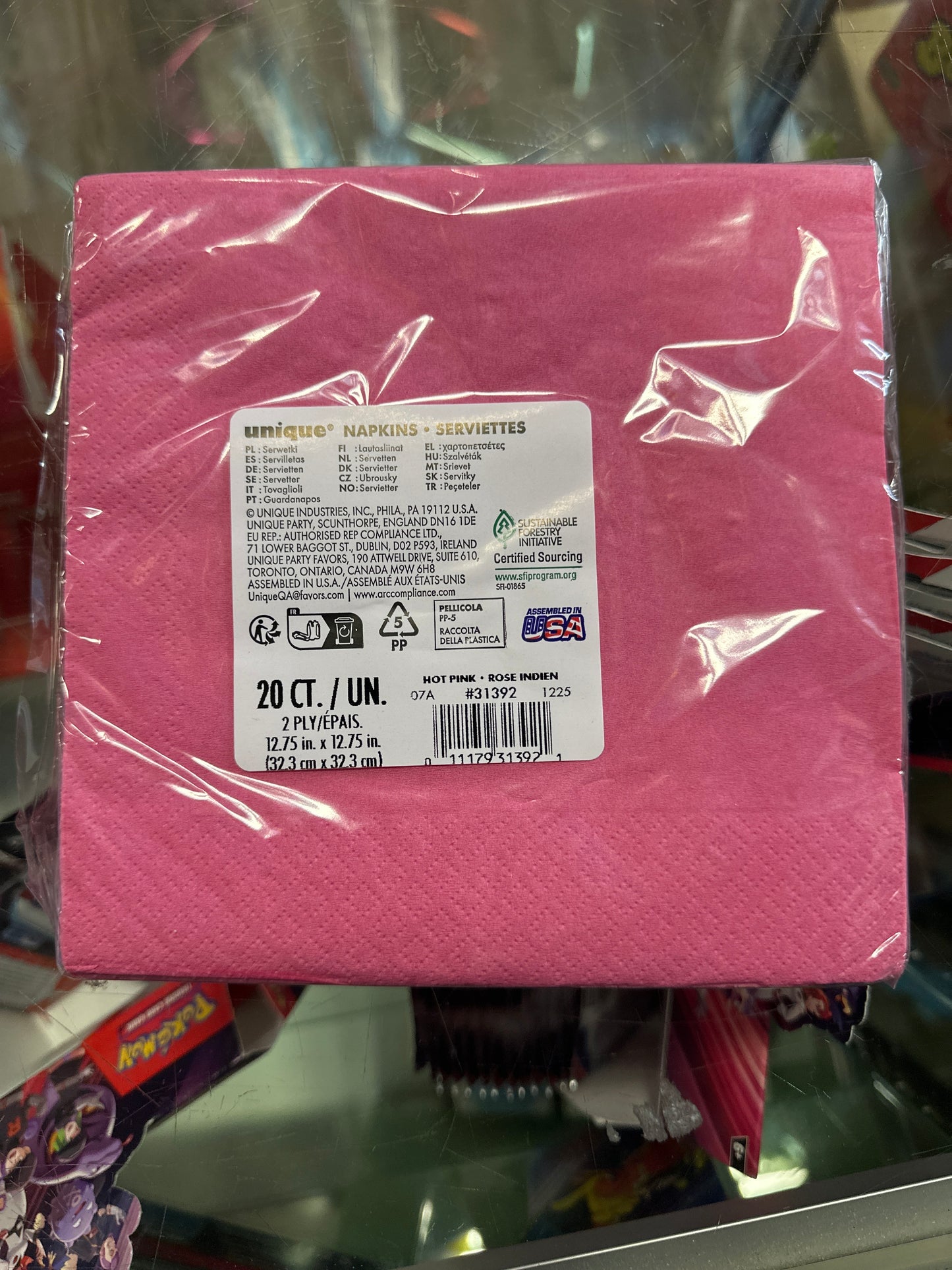 Color Hot Pink Napkins
