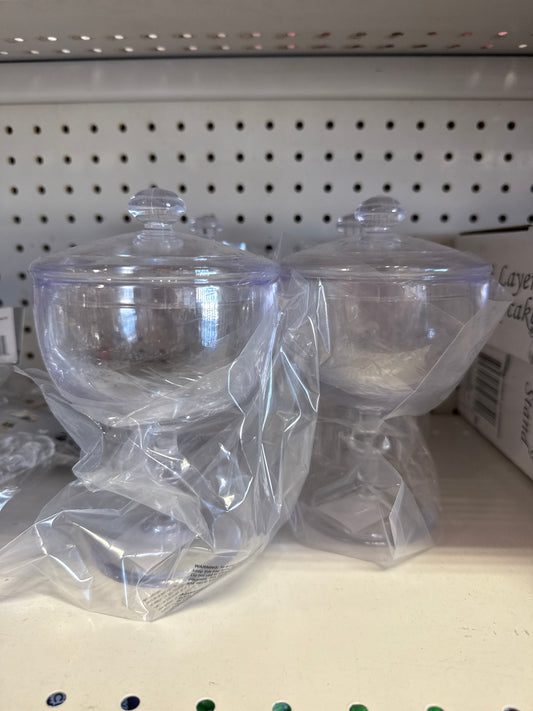 Small Plastic Candy Jar with Lid