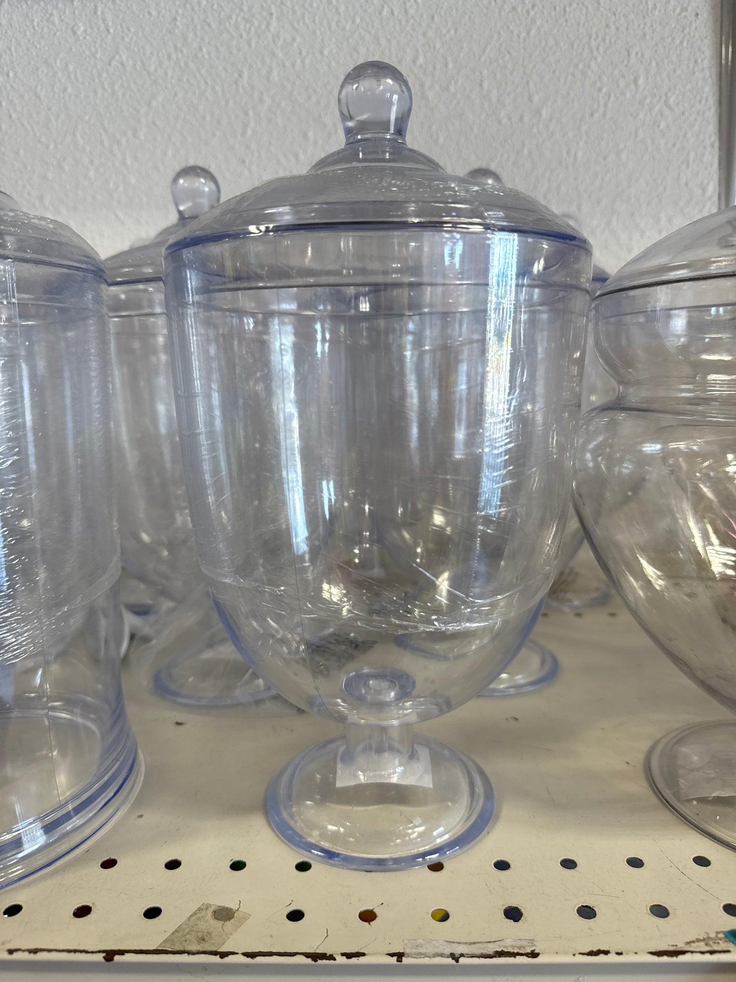 Clear Plastic Candy Jar with Lid