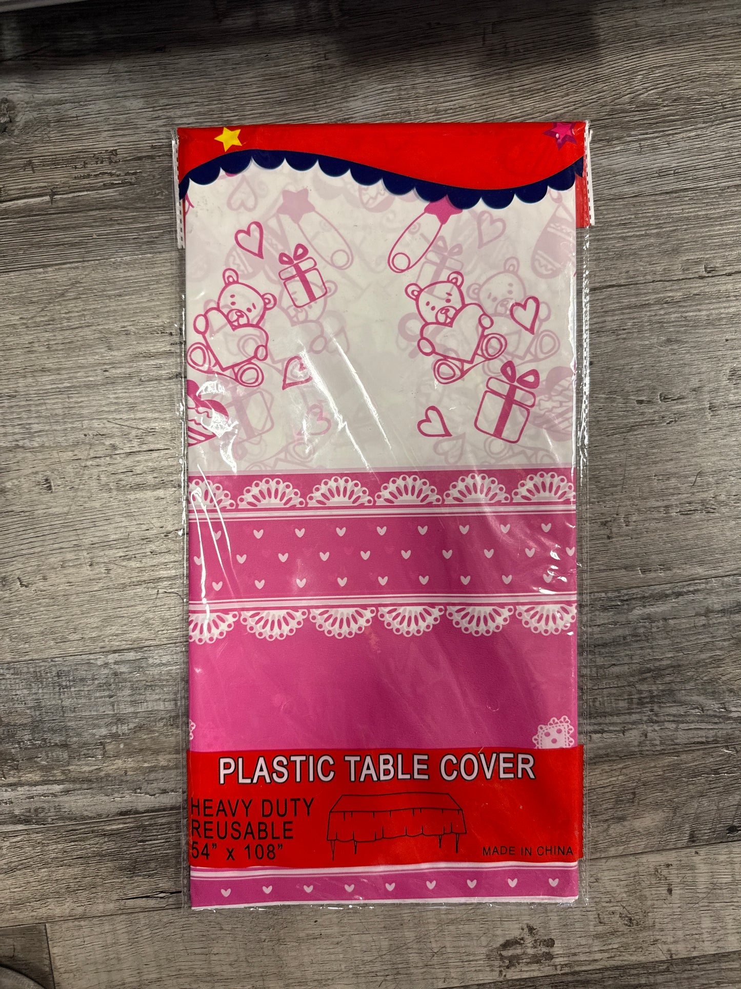 Pink Shower Themed Light Table Cloth Variety Designb