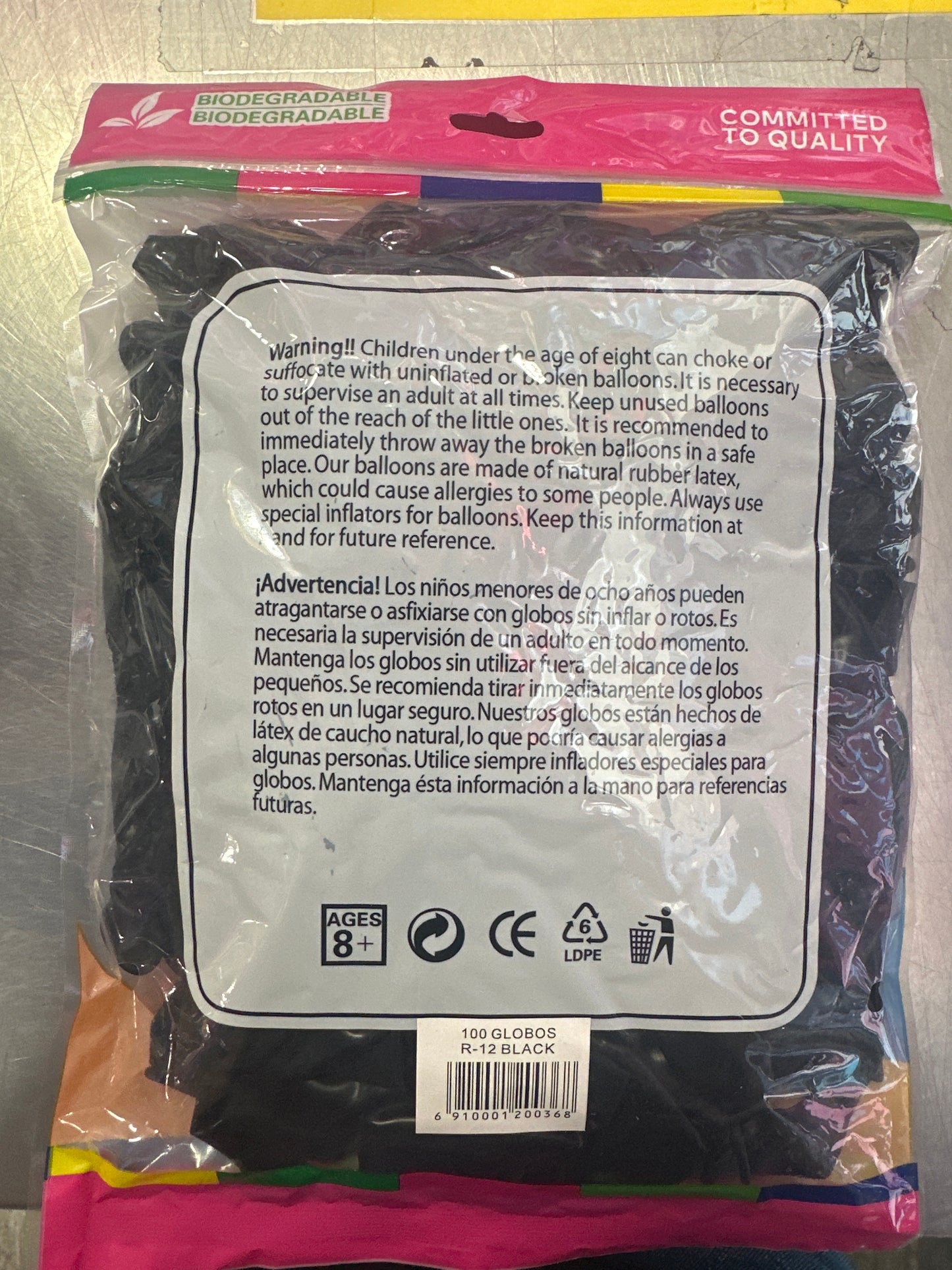 Black GloMex Balloons 100pcs