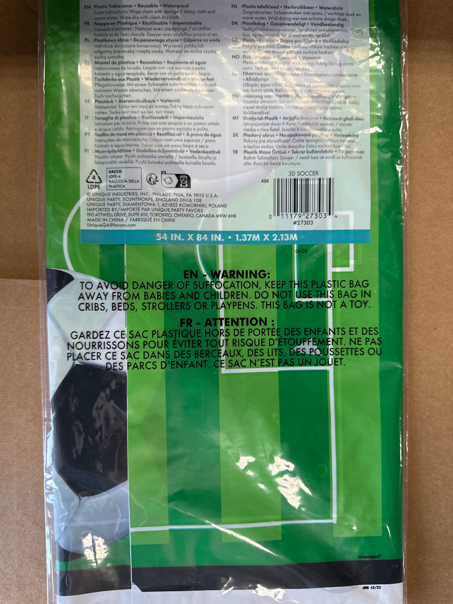 Soccer table covers