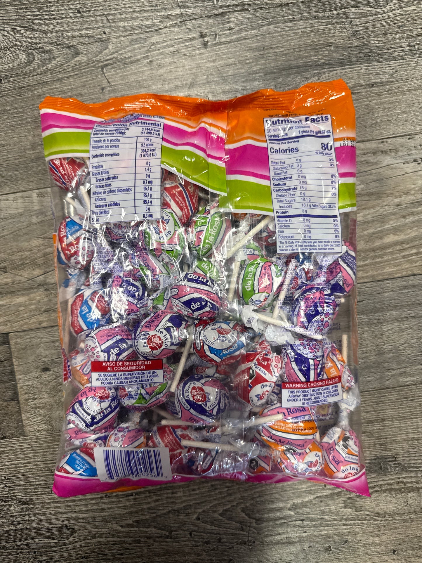 Jumbo Lollipops with Bubble Gum Filling 50 pk