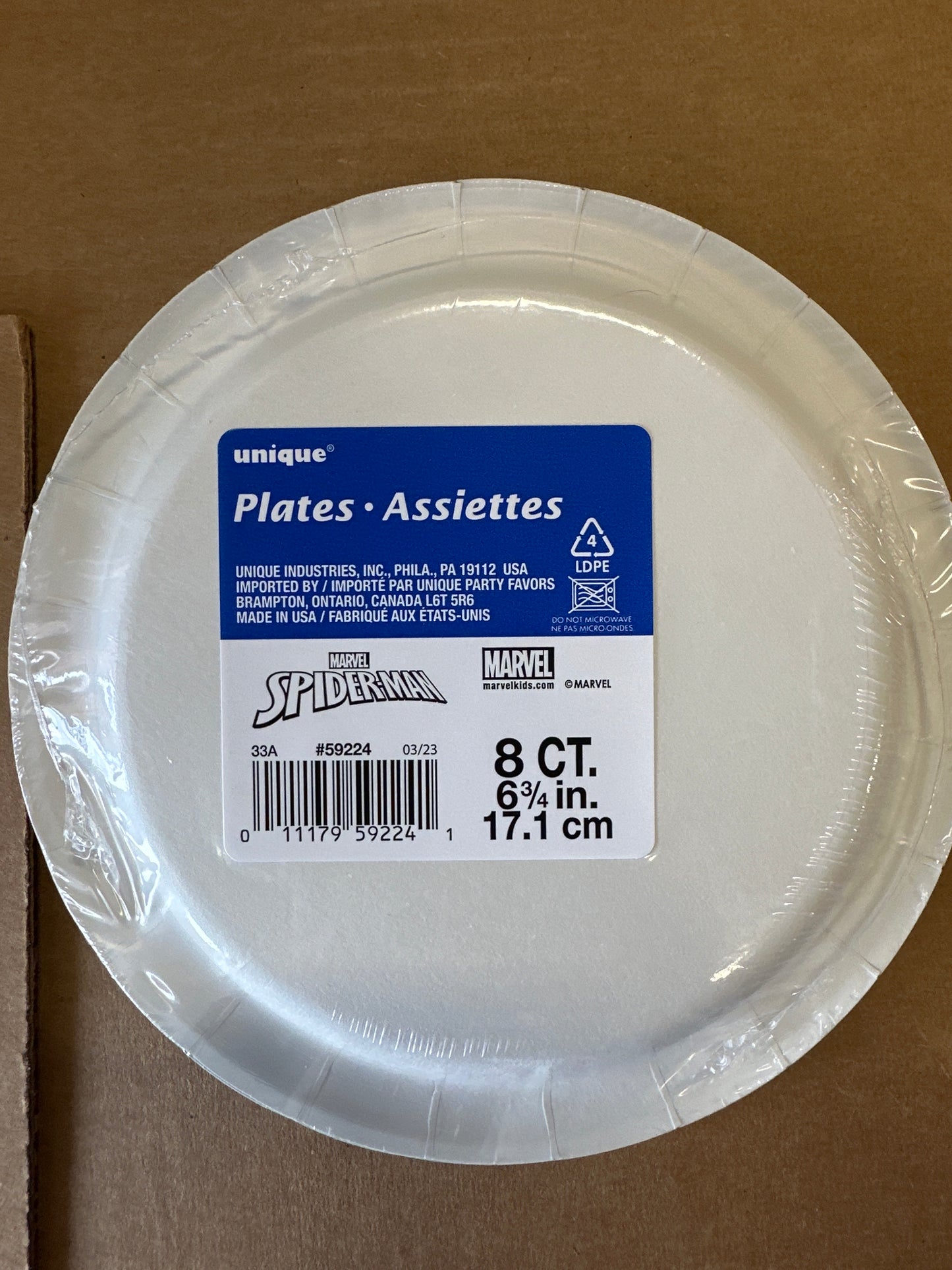 Spiderman dessert plates