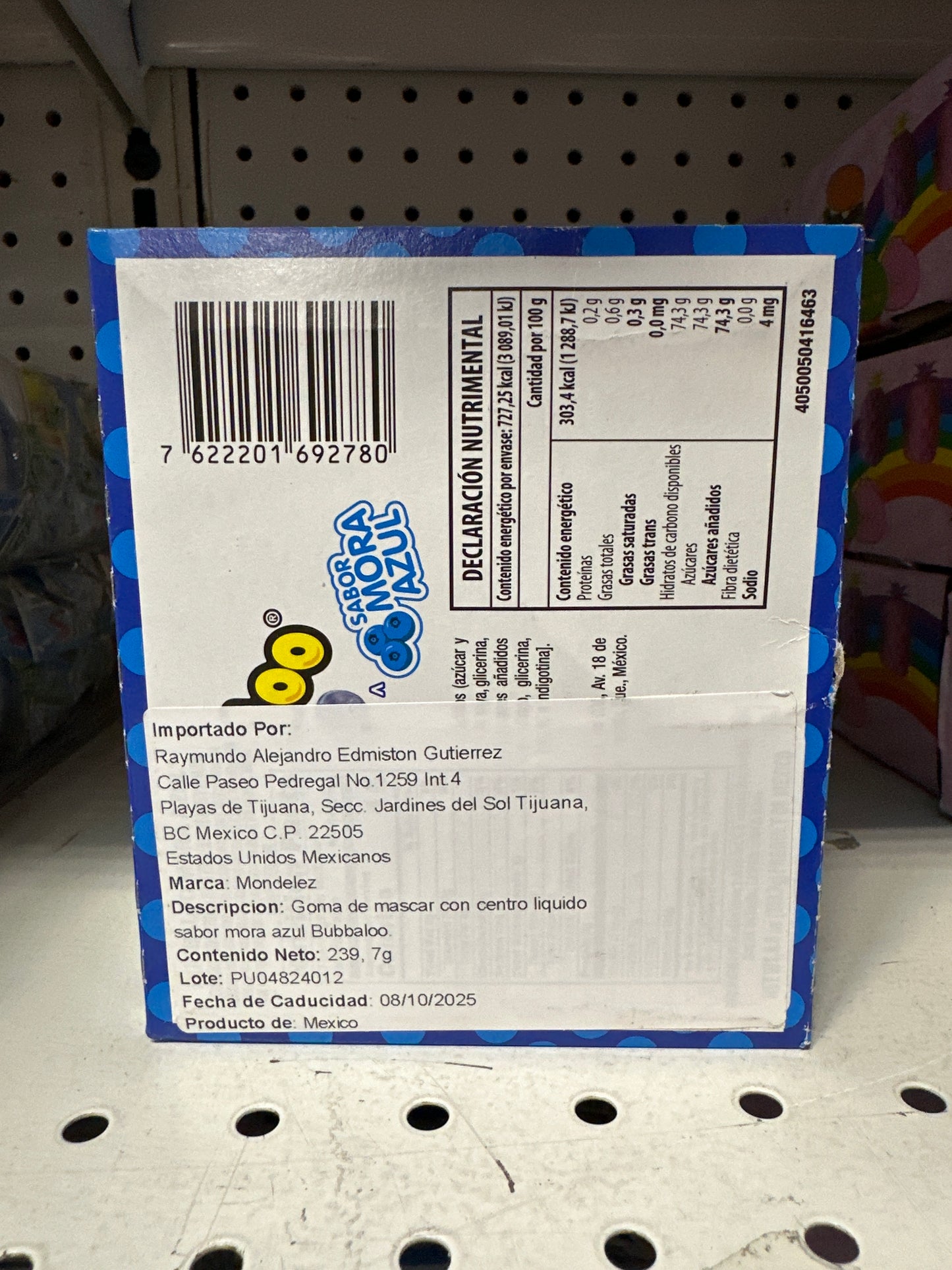 Bubbaloo Blue Flavor 47 Pieces
