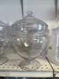 Clear Plastic Candy Jar with Lid Double Dipped