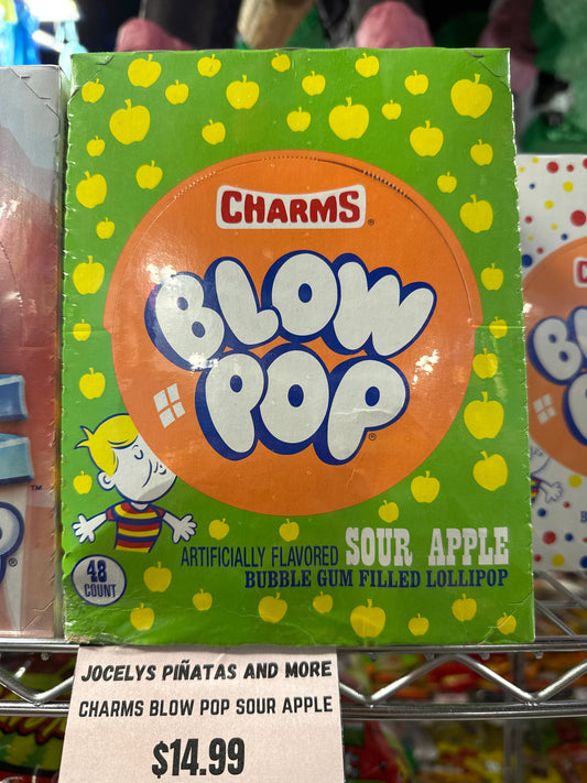 Charms Sour Apple Blow Pop 48 pk