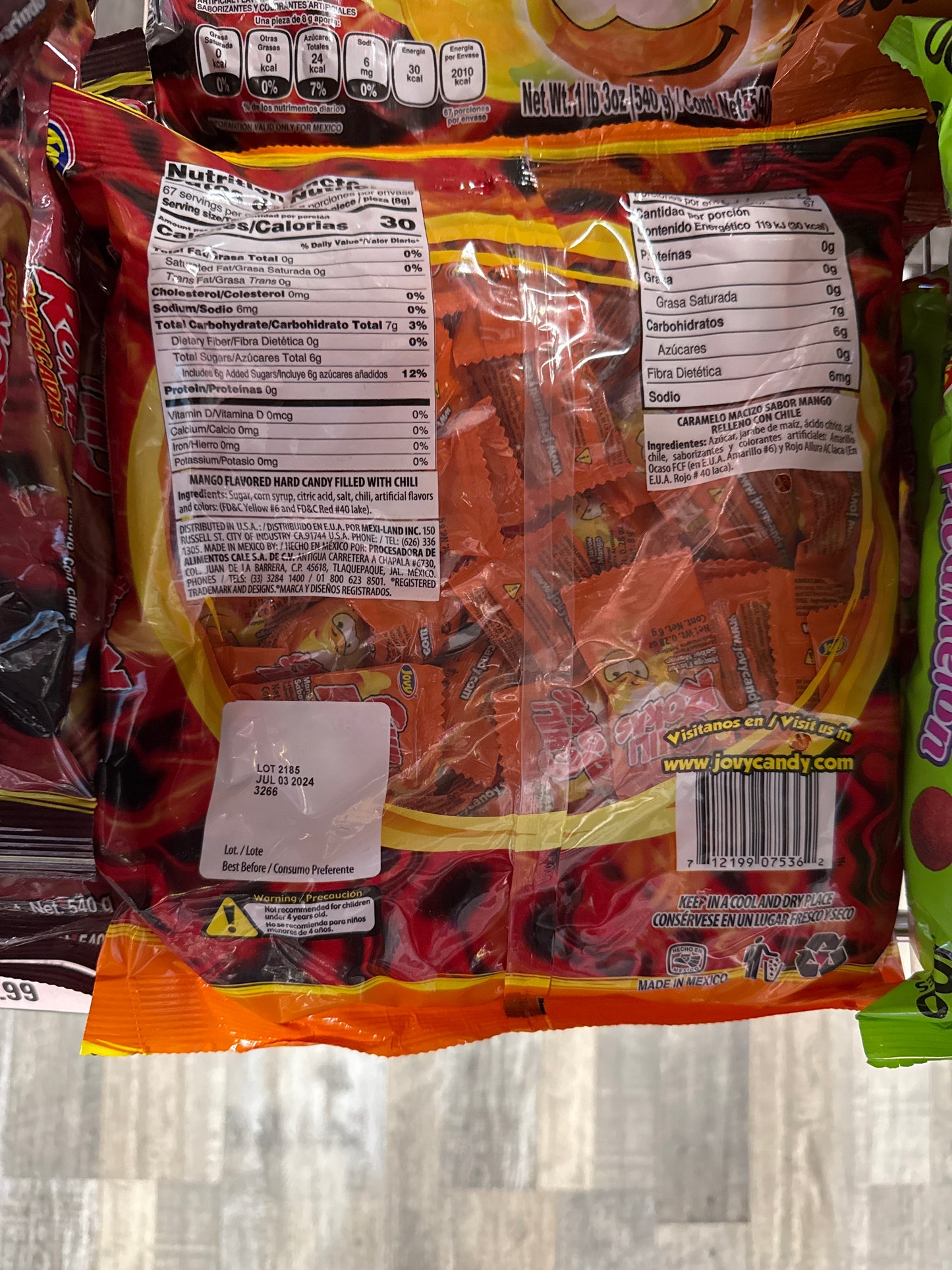 Jovy Chili Rokas Revolcados Mango 67 pcs