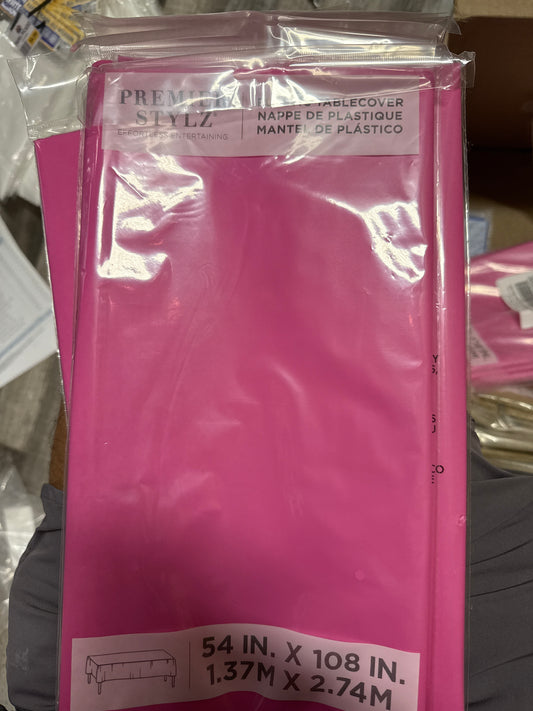54x108 Premium Hot Pink Table Cloth