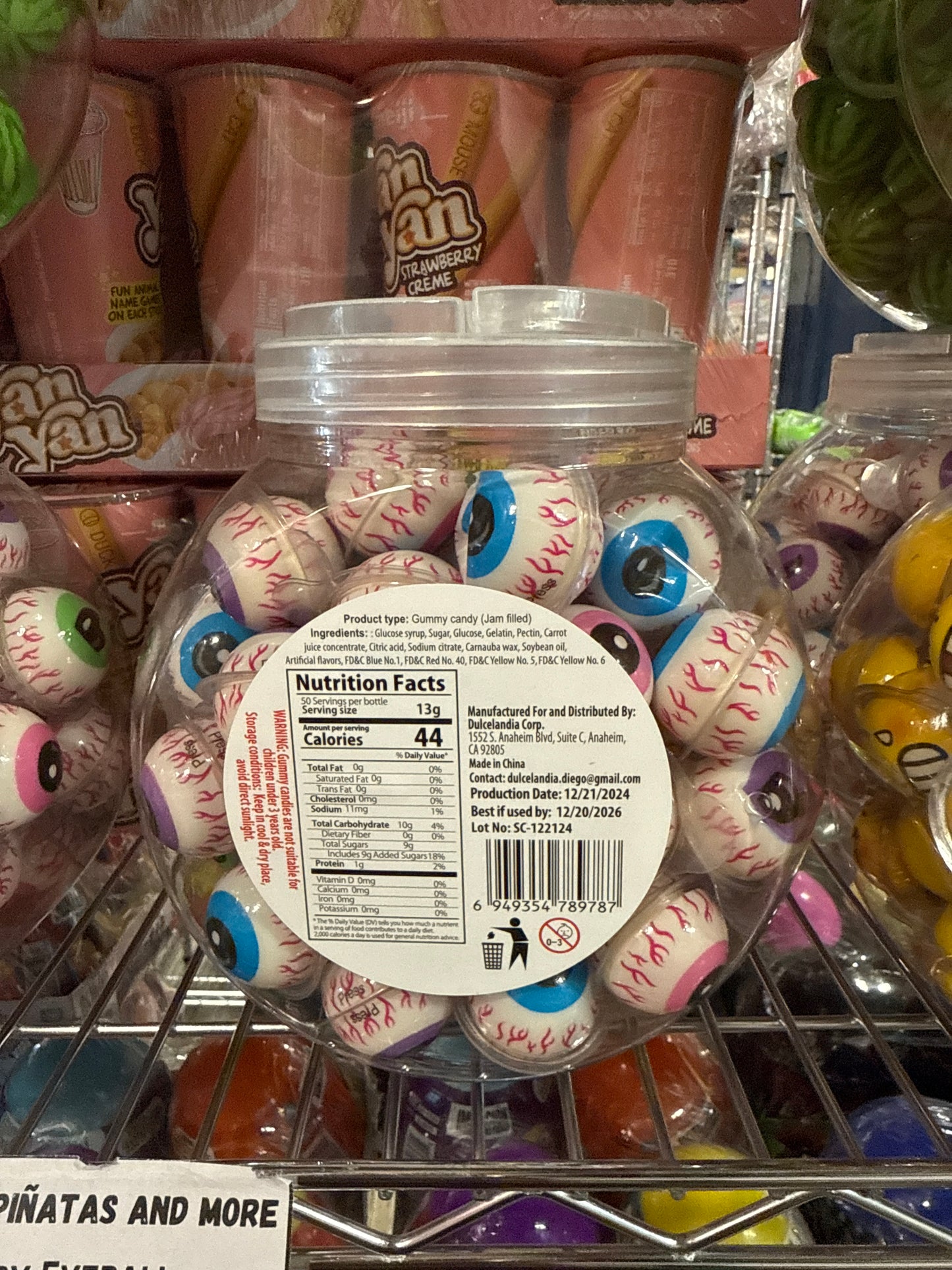 Monster Eyes Gummy Candy 50 pk