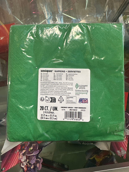 Color Green Napkins
