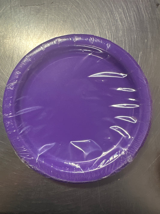 Small Color Neon Purple Plates