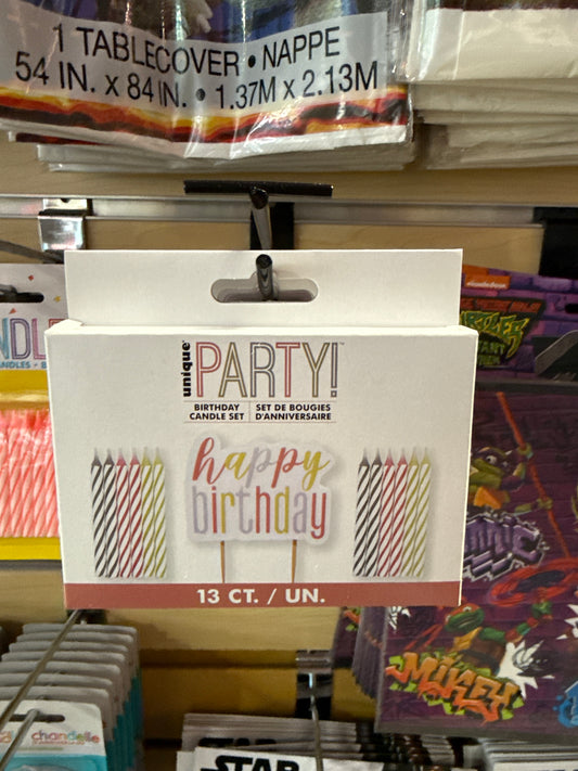 Unique Party Supply Candles 13 ct