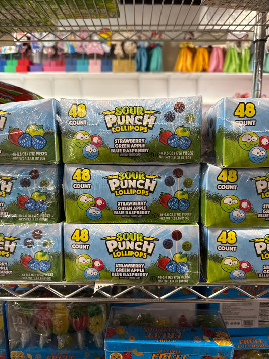Sour Punch Lollipops 48 pk