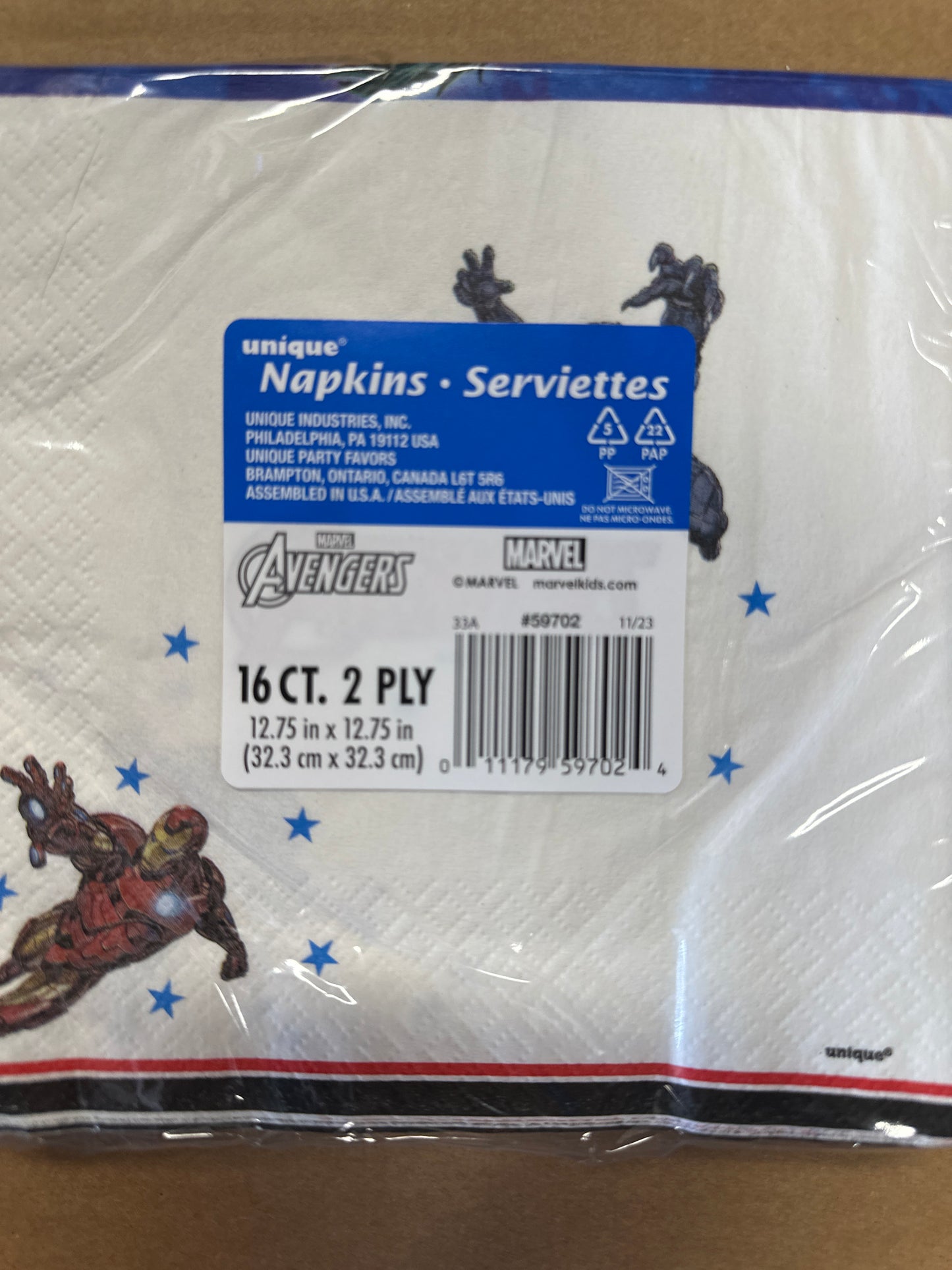Avengers napkins