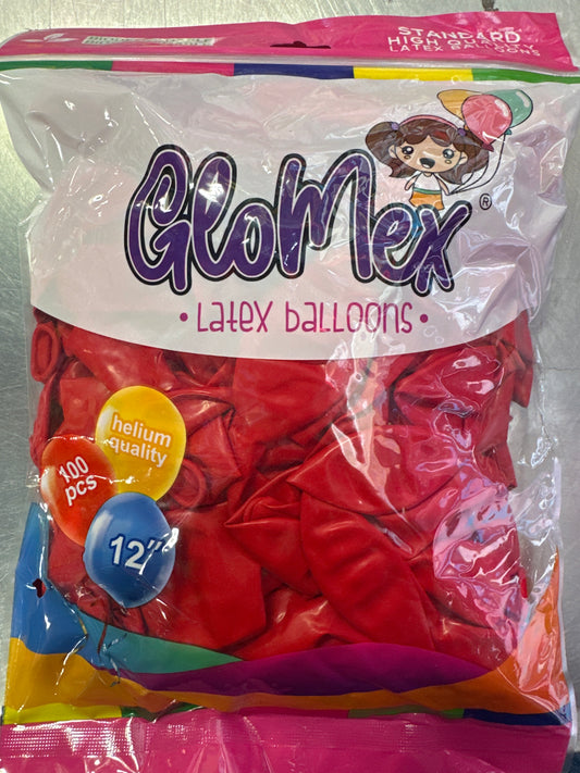 Red GloMex Balloons 100pcs