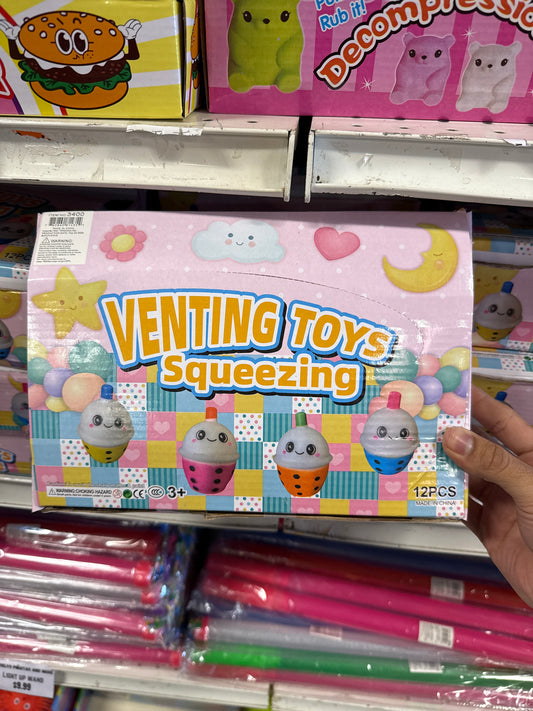 Venting Toys Boba Squishie 12 pk