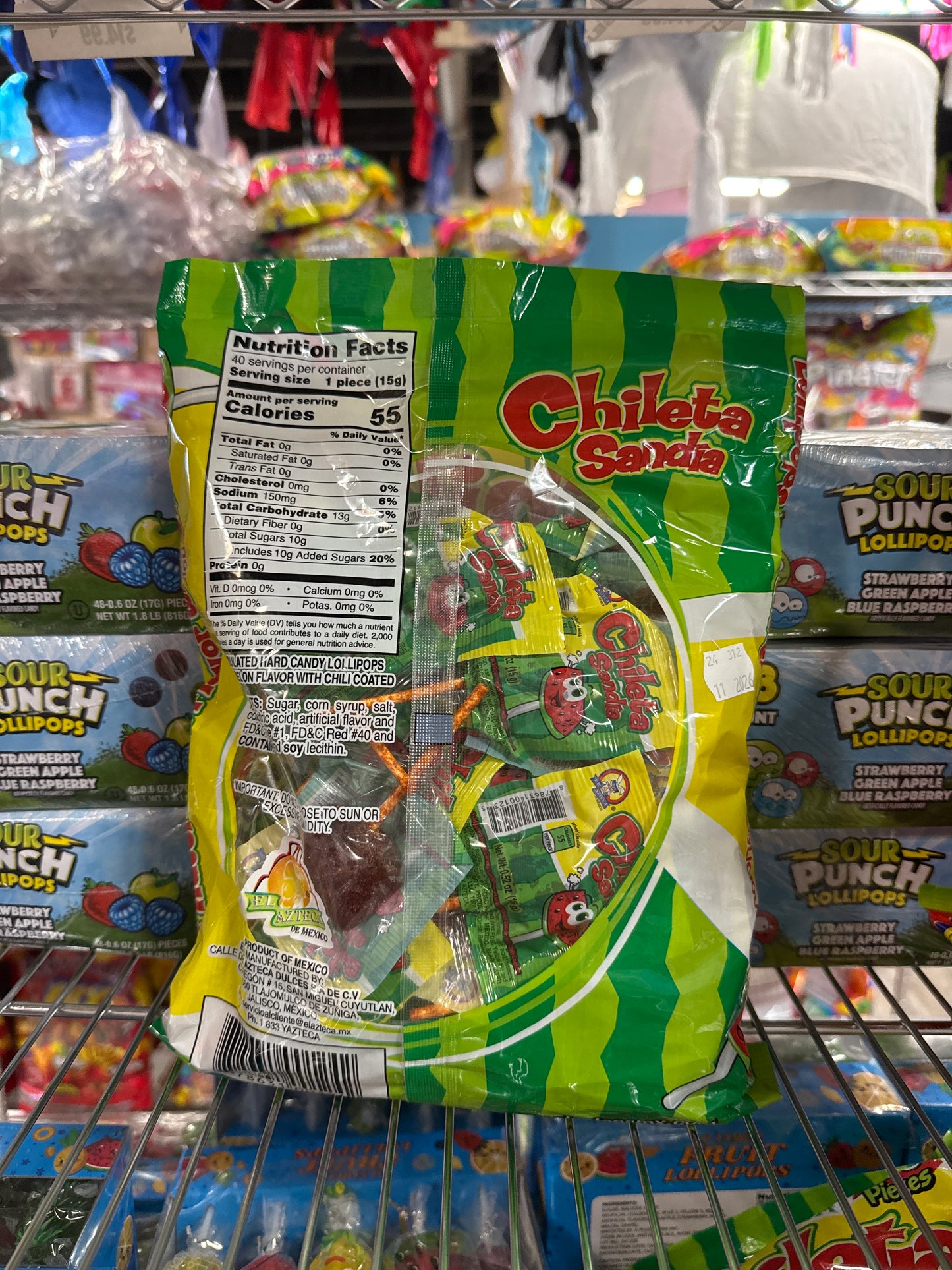Chileta Sandia Chili Watermelon 40 pzas