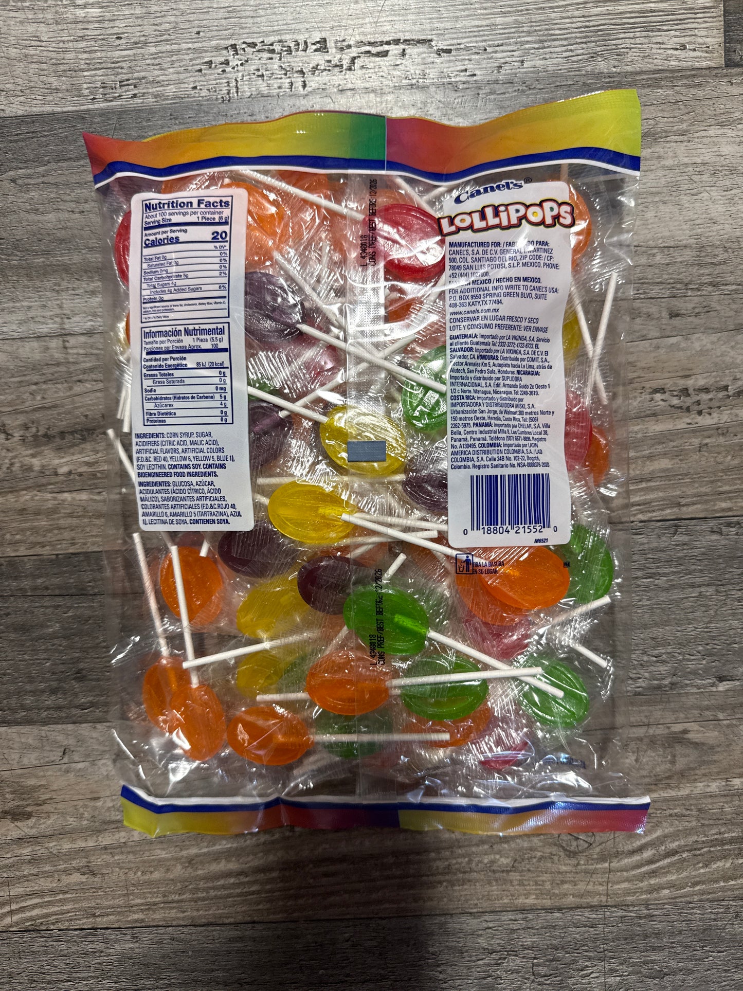 Canels Lollipops Variety Fruit Flavors 100 pk