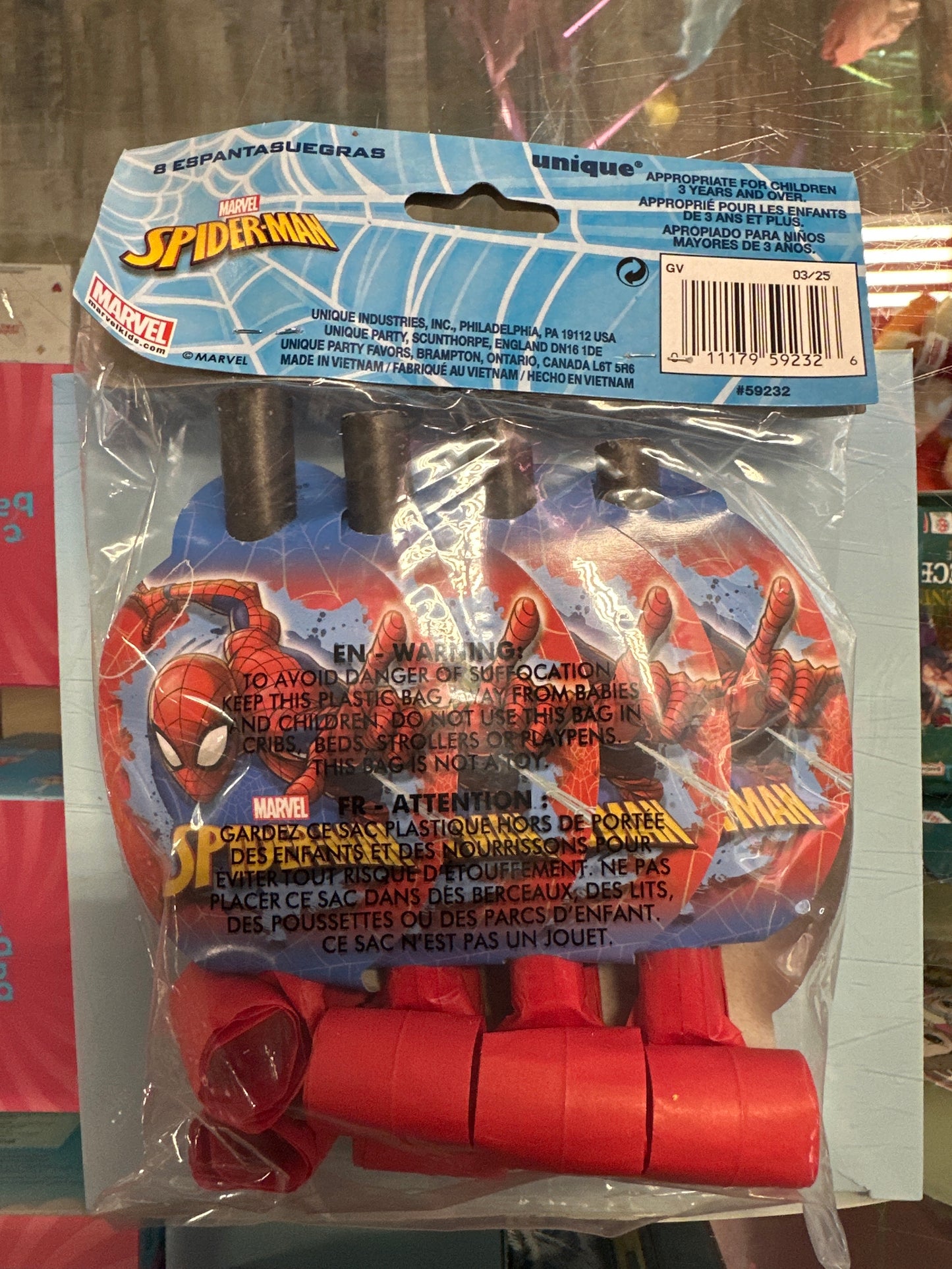 Spiderman blowouts
