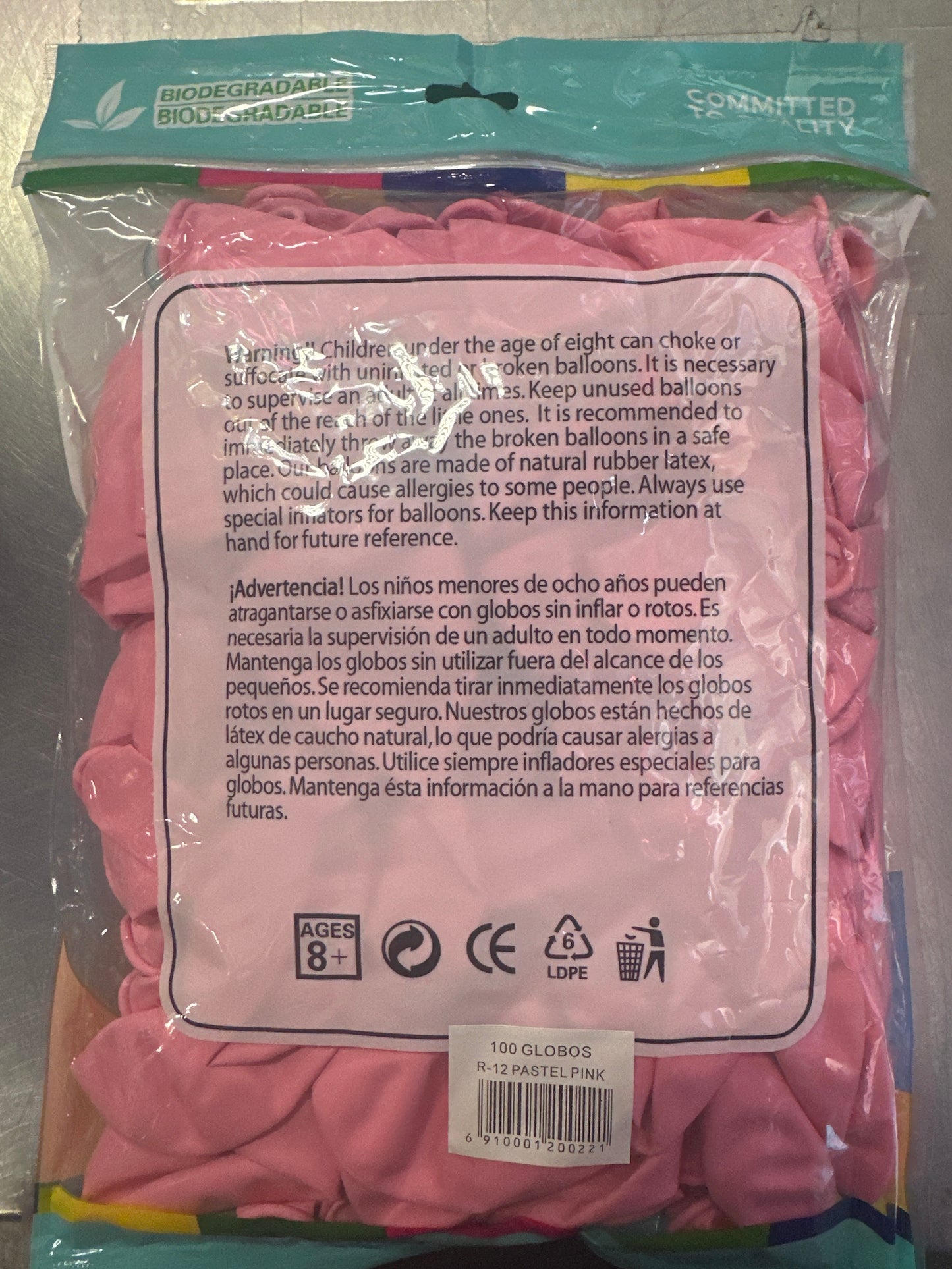 Pastel Pink GloMex Balloons 100pcs