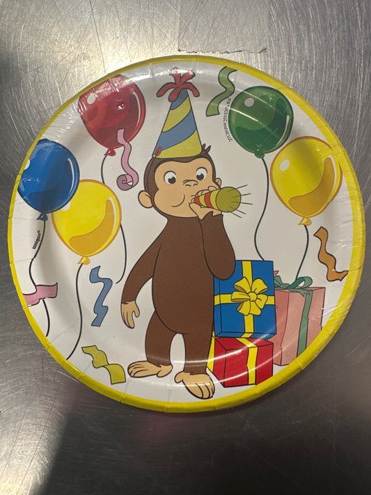 Small Curious George Plates