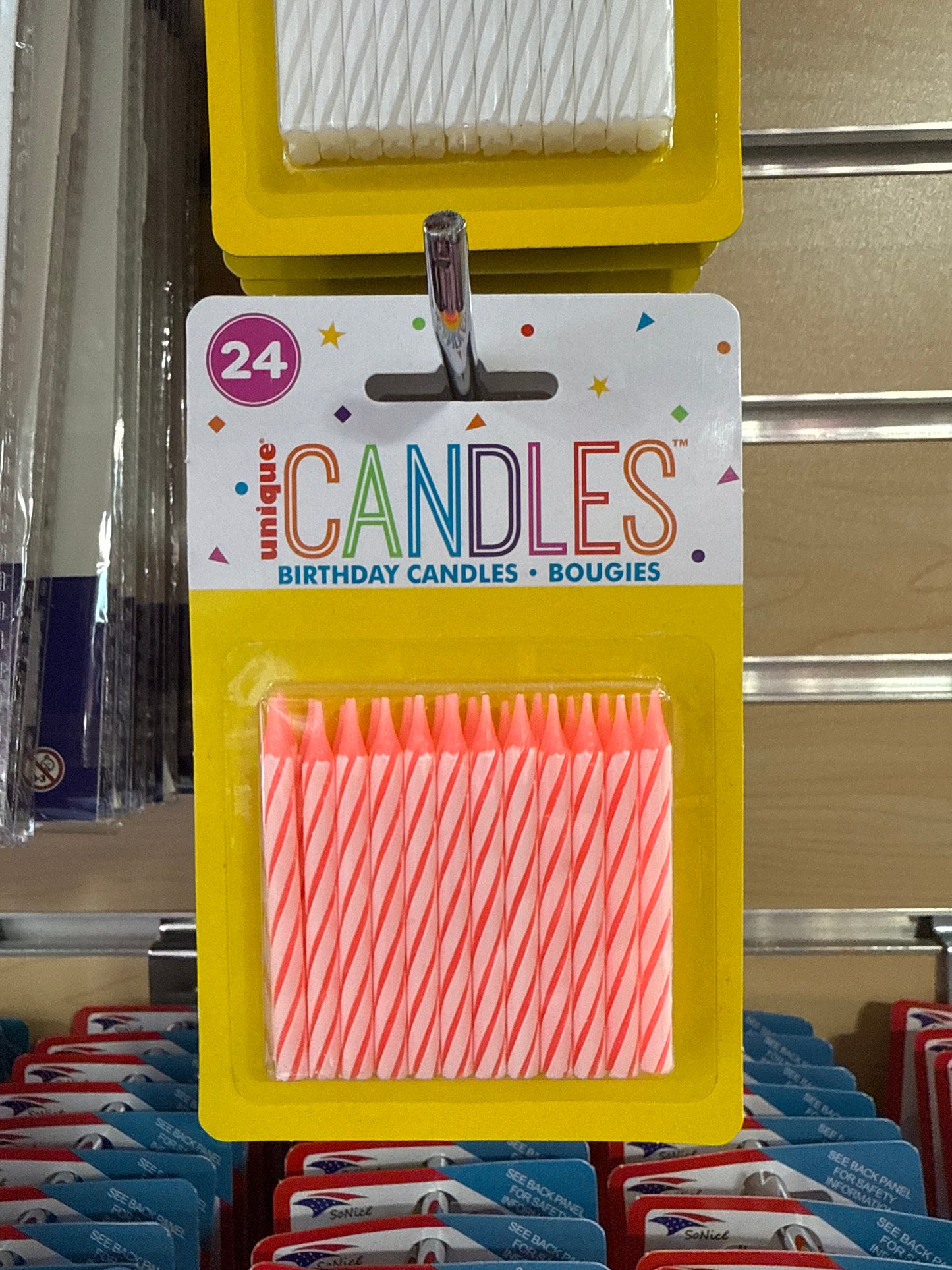 Pink Birthday Candles 34 pk