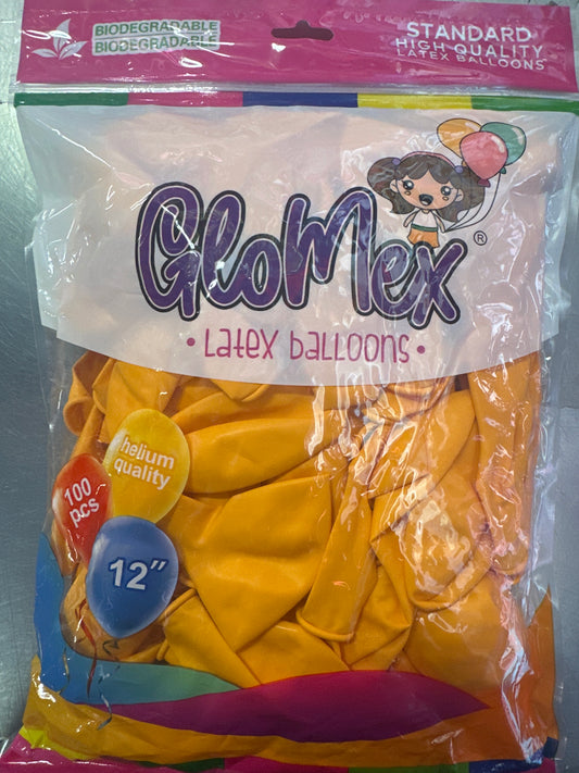 Lemon Orange GloMex Balloons 100pcs