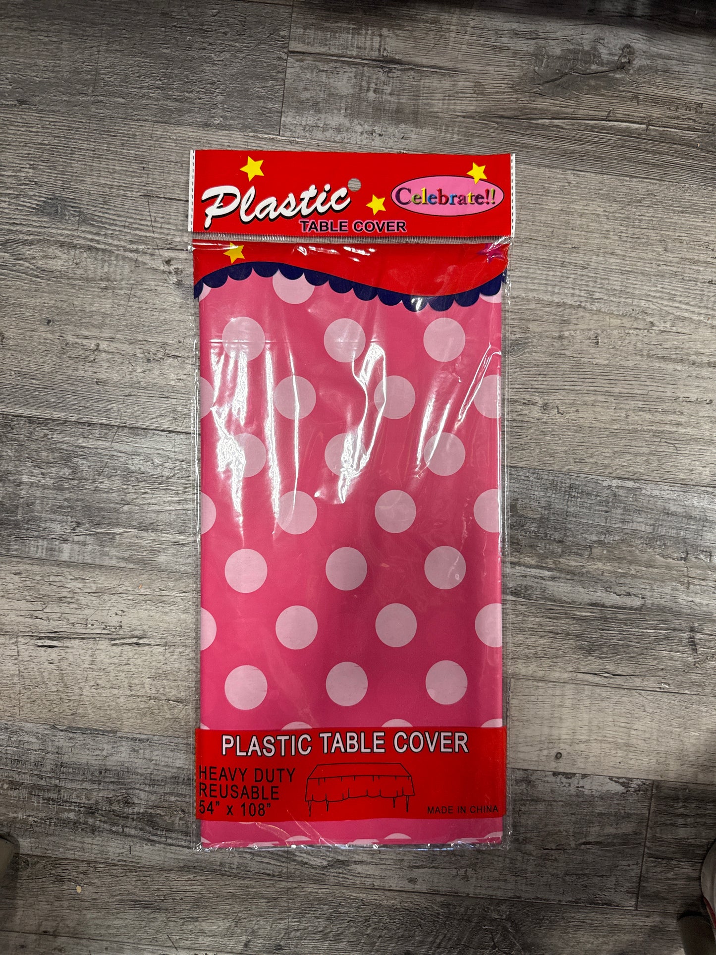 Pink Polka Dot Themed Light Table Cloth Variety Design