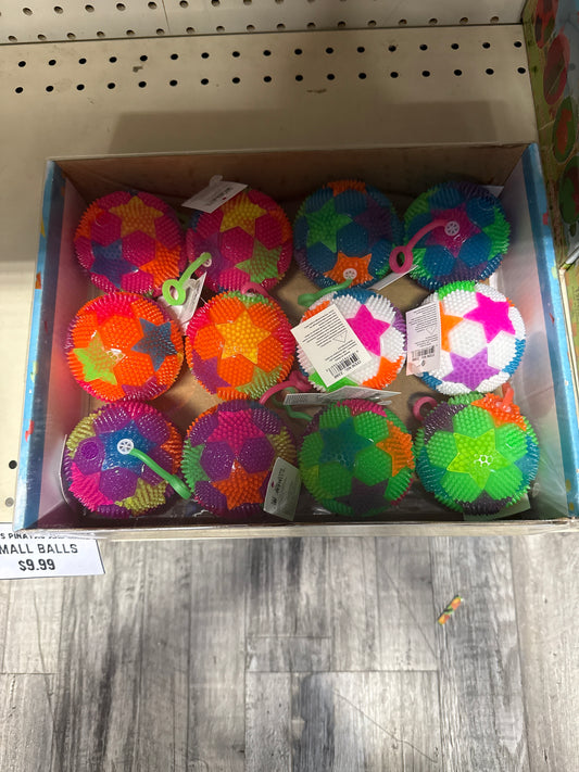 Flashing Spiky Small Ball 12 pk Stars
