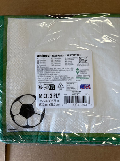 Soccer napkins