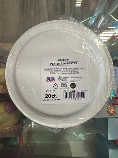 Small Color White Plates