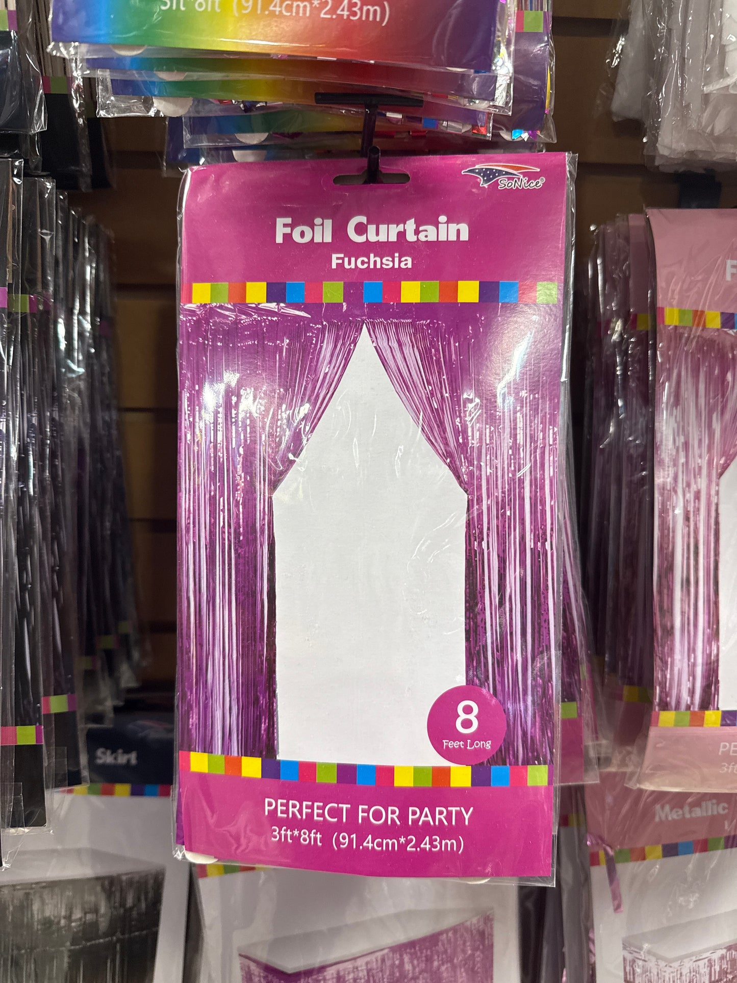 Foil Curtain - Fuchsia
