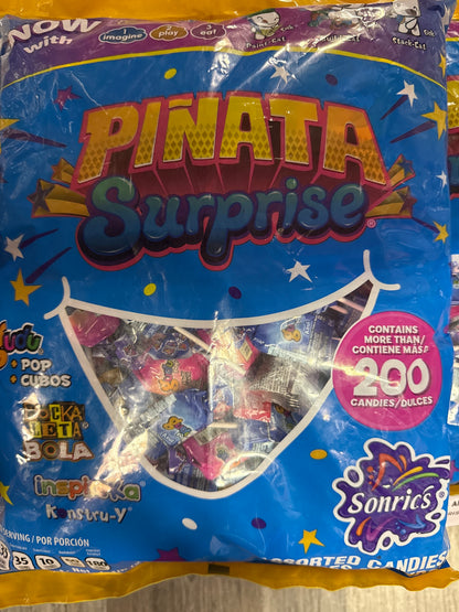 Piñata Surprise 4.4 lb Mixed Candy 200 pzas