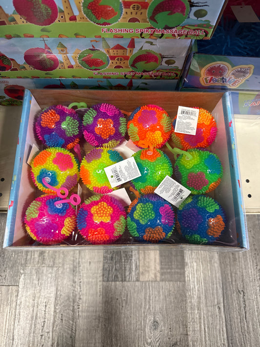 Flashing Spiky Small Ball 12 pk Flowers