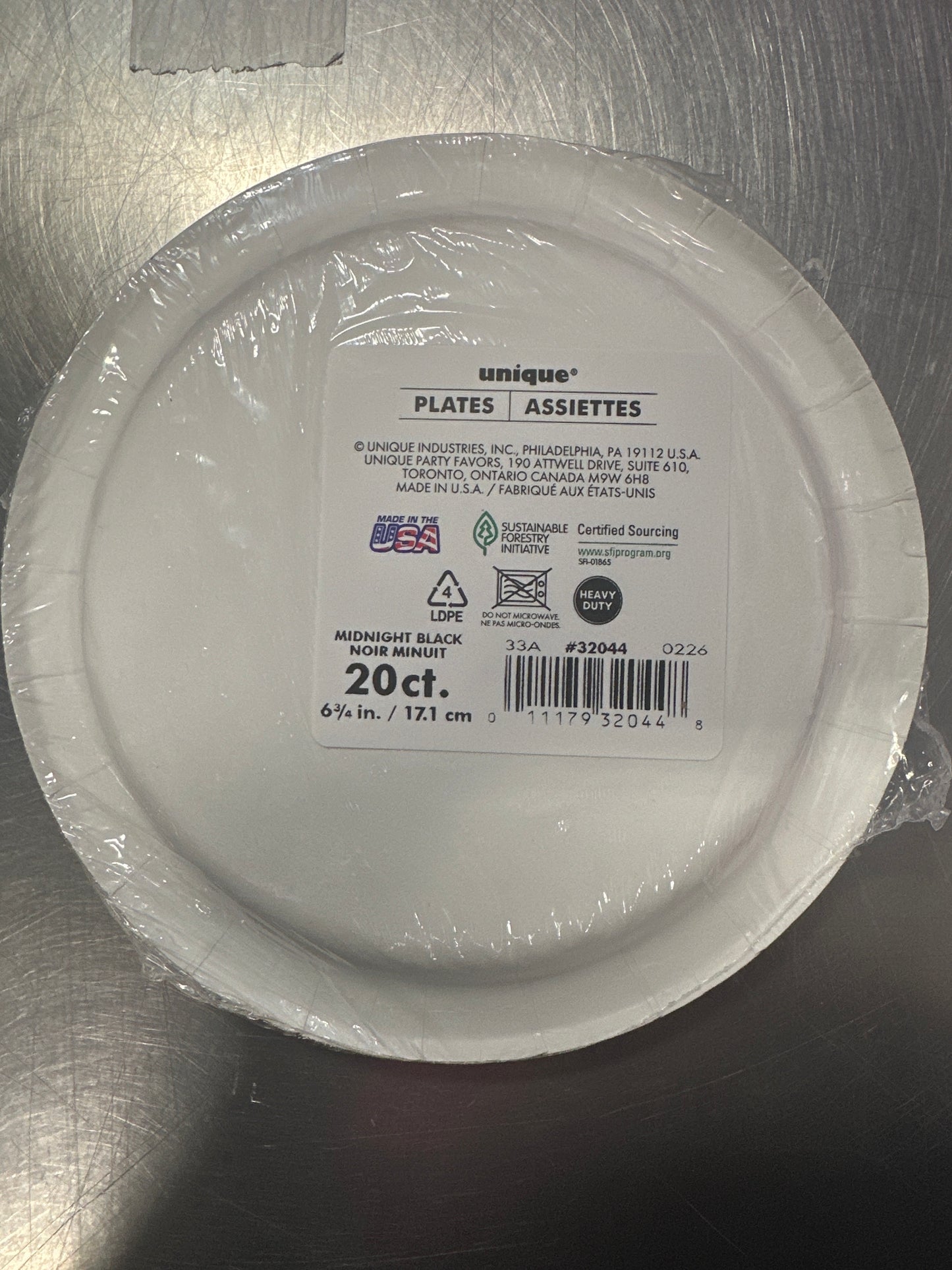 Small Color Black Plates