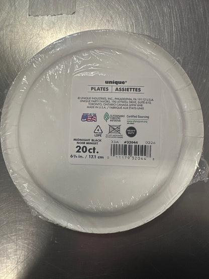 Small Color Black Plates