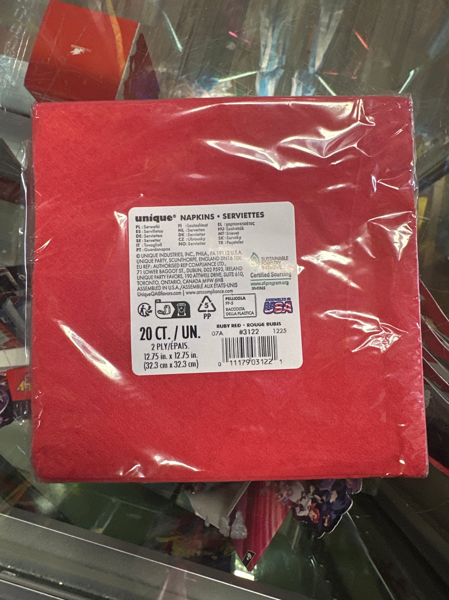Color Red Napkins