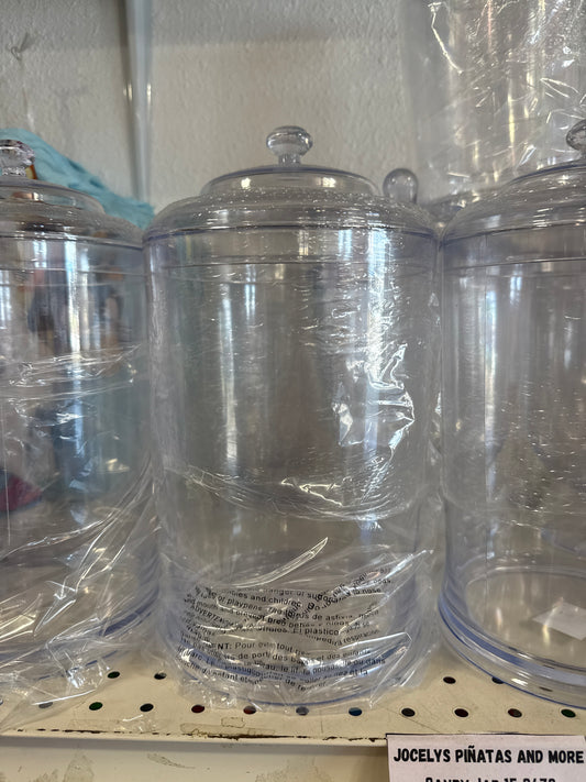 Clear Plastic Candy Jar with Lid