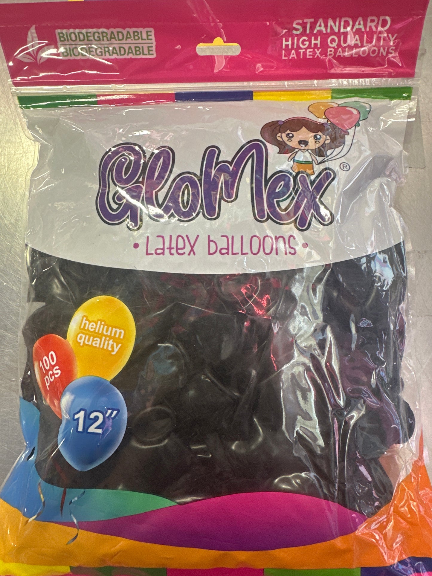 Black GloMex Balloons 100pcs